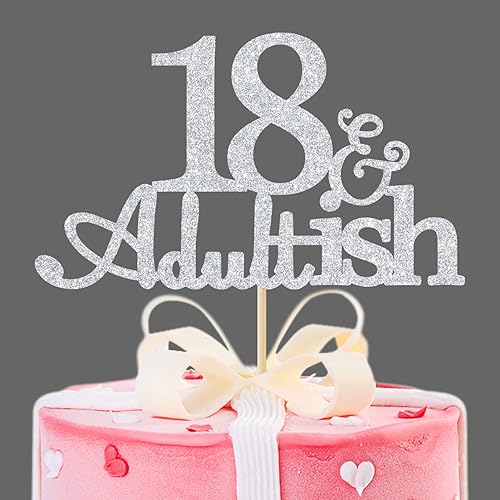 Miniatura 8 de Decoración de pastel de 18 años con purpurina dorada para fiesta de cumpleaños de 18 años decoración de pastel de 18 años decoración de fiesta de