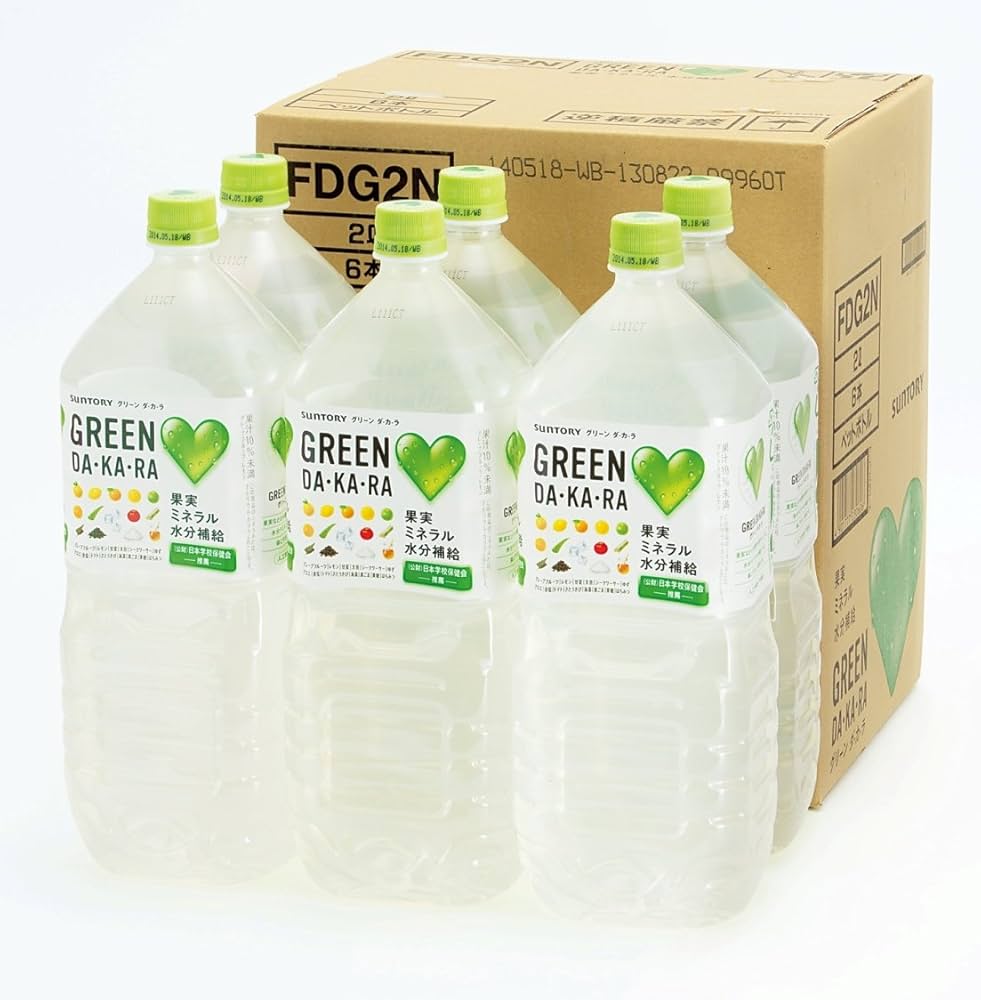Amazon.co.jp: [2CS]サントリー GREEN DA・KA・RA (2L×6本)×2箱