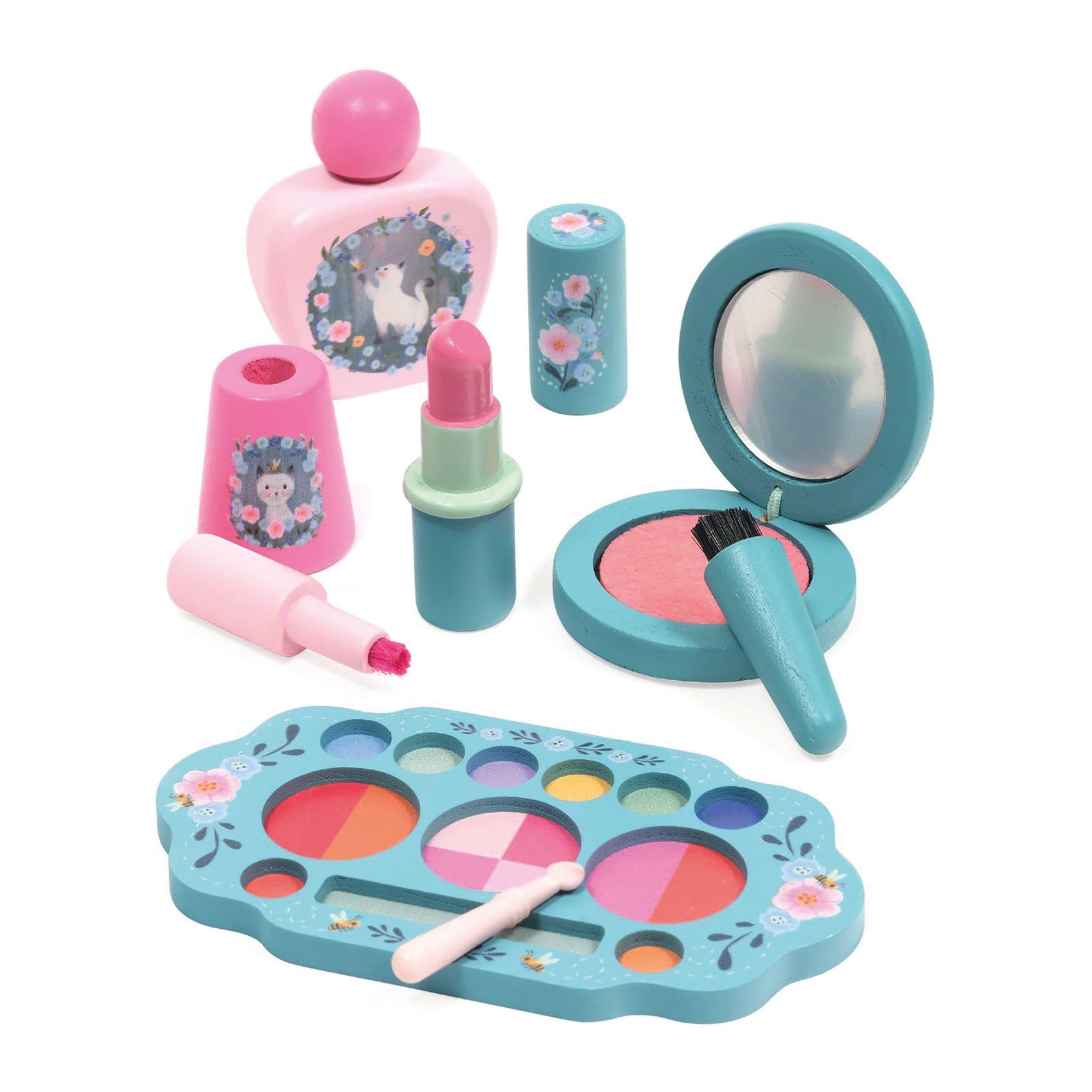 Djeco Juego de maquillaje Kendra - FSC 100% juguete sostenible.