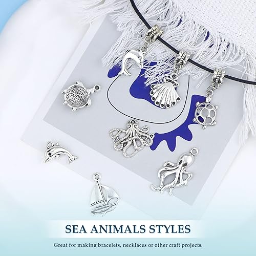 Miniatura 5 de JIALEEY Venta al por mayor 100 piezas mezcla de plata antigua encanto colgante colección DIY suministro de joyería para collar pulsera colgante