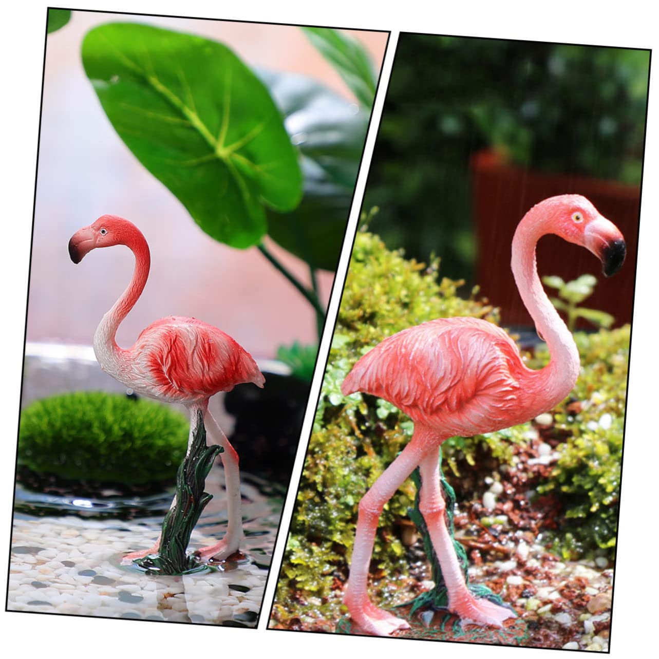 HANABASS 3pezzi Fenicotteri Statuetta Per Bonsai e Accessorio Per Decorazioni e Idea Per e