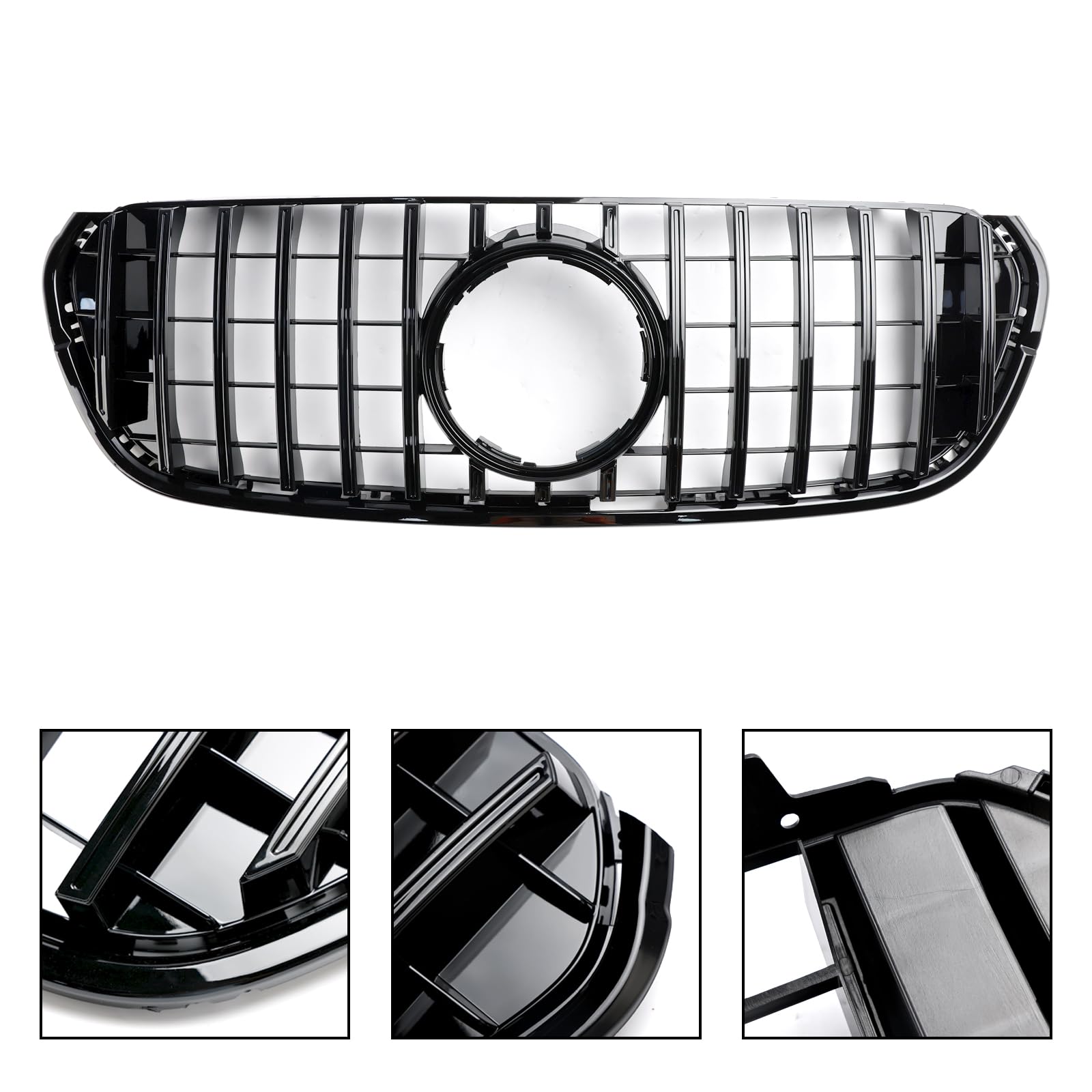 Front Bumper Grille Grill Adatto per Mercedes X-Class X470 2017-2019 (No Logo)