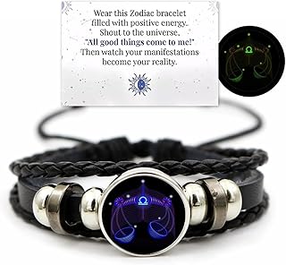 Zodiac Signs Spirit Bracelet, Zodiac Bracelet, Serene Manifestation Bracelet, The Soul Bracelet, Multilayer Adjustable Twelve Constellation Zodiac Leather Bracelets (Libra)