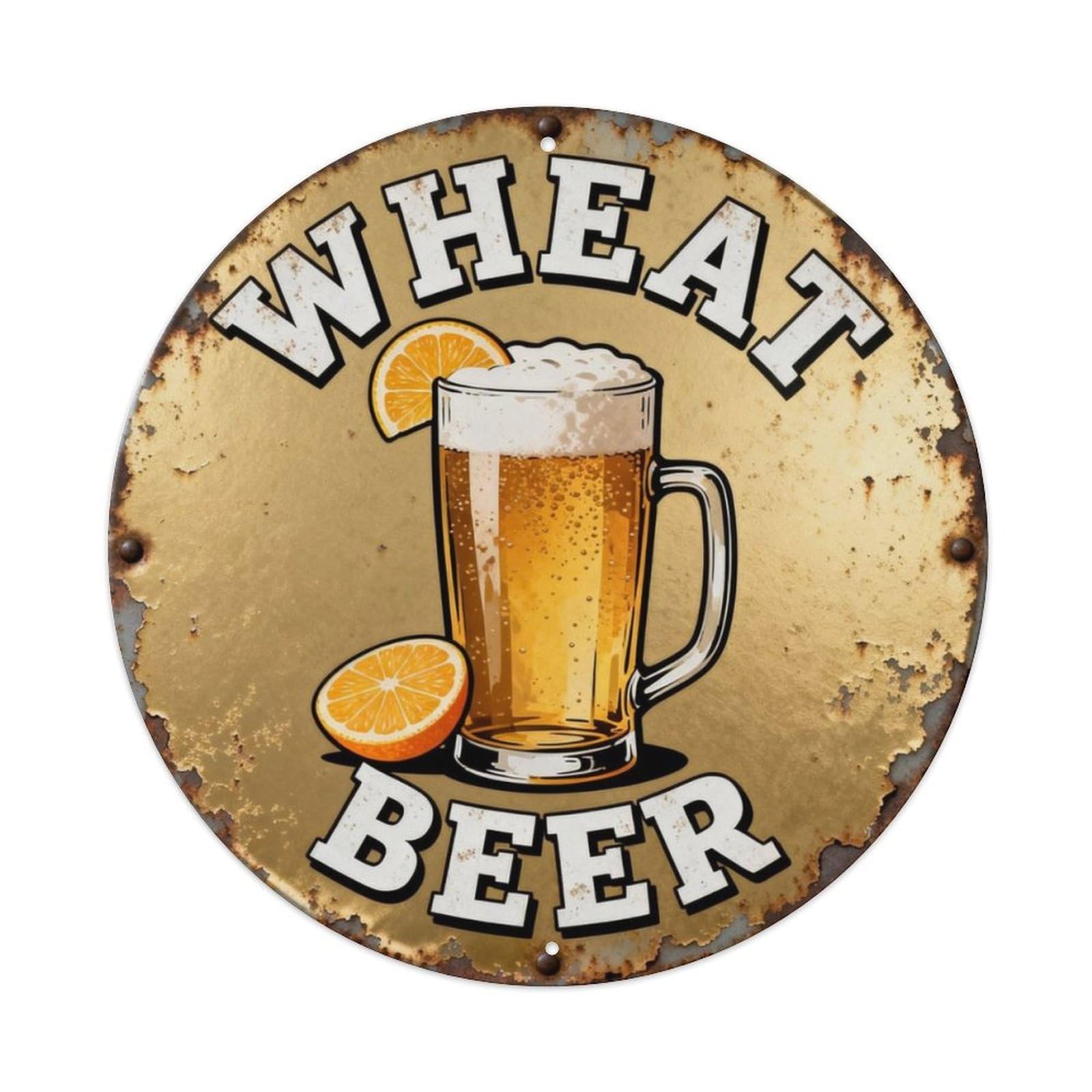Wheat Beer Metal Tin Sign Plaque