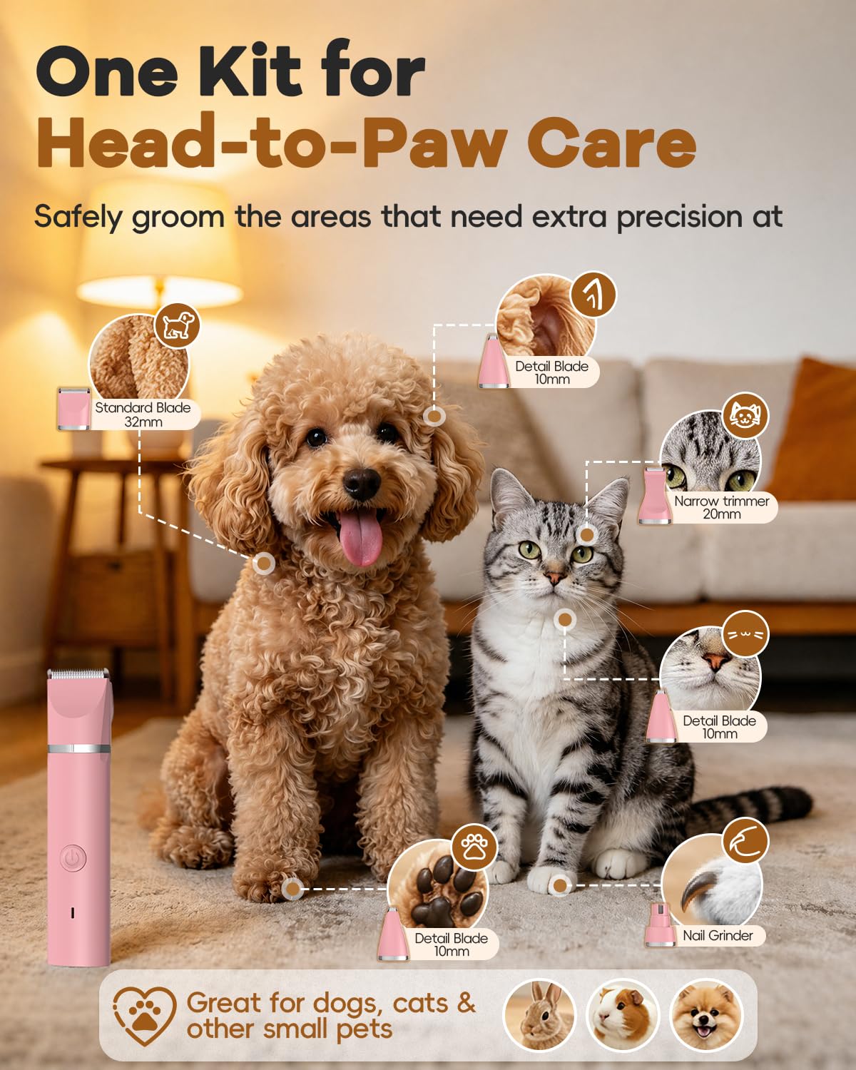Veeconn Rechargeable Cat Grooming