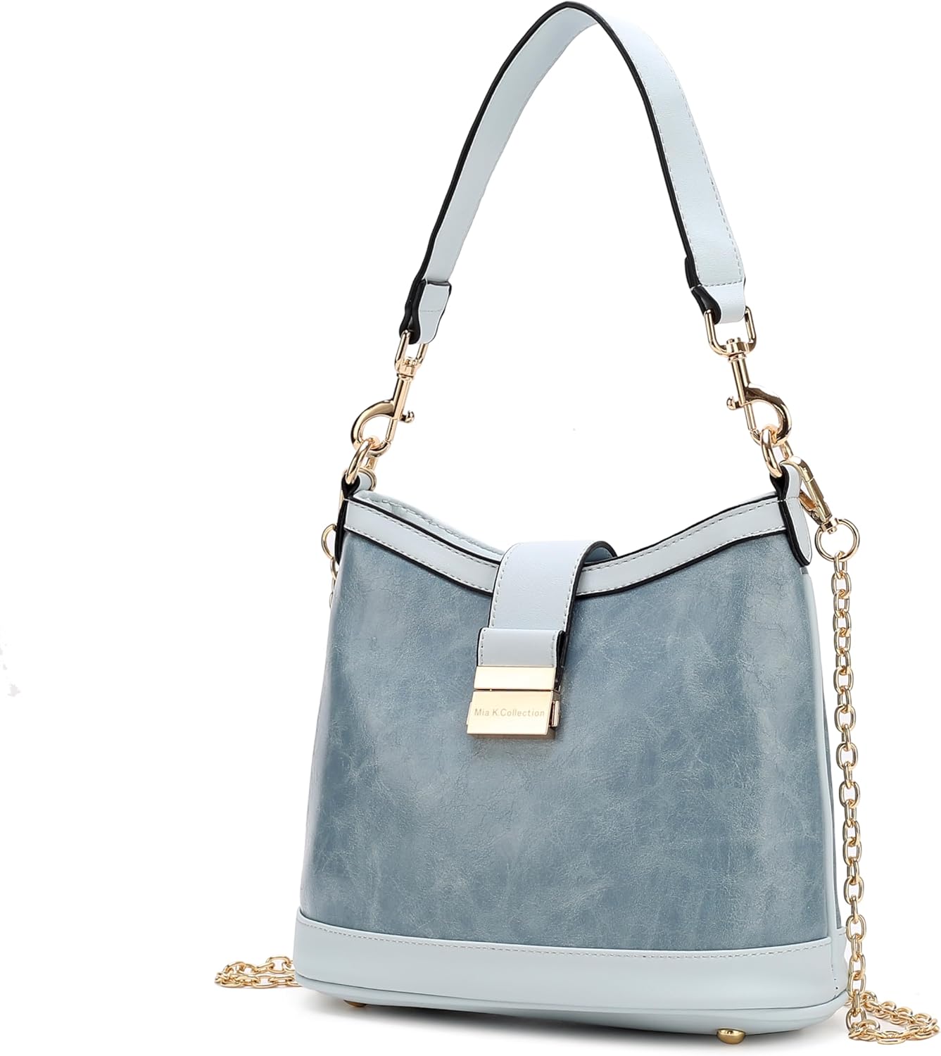 MKF Collection Shoulder Bag for Women, Vegan Leather Hobo Handbag Top-Handle Purse