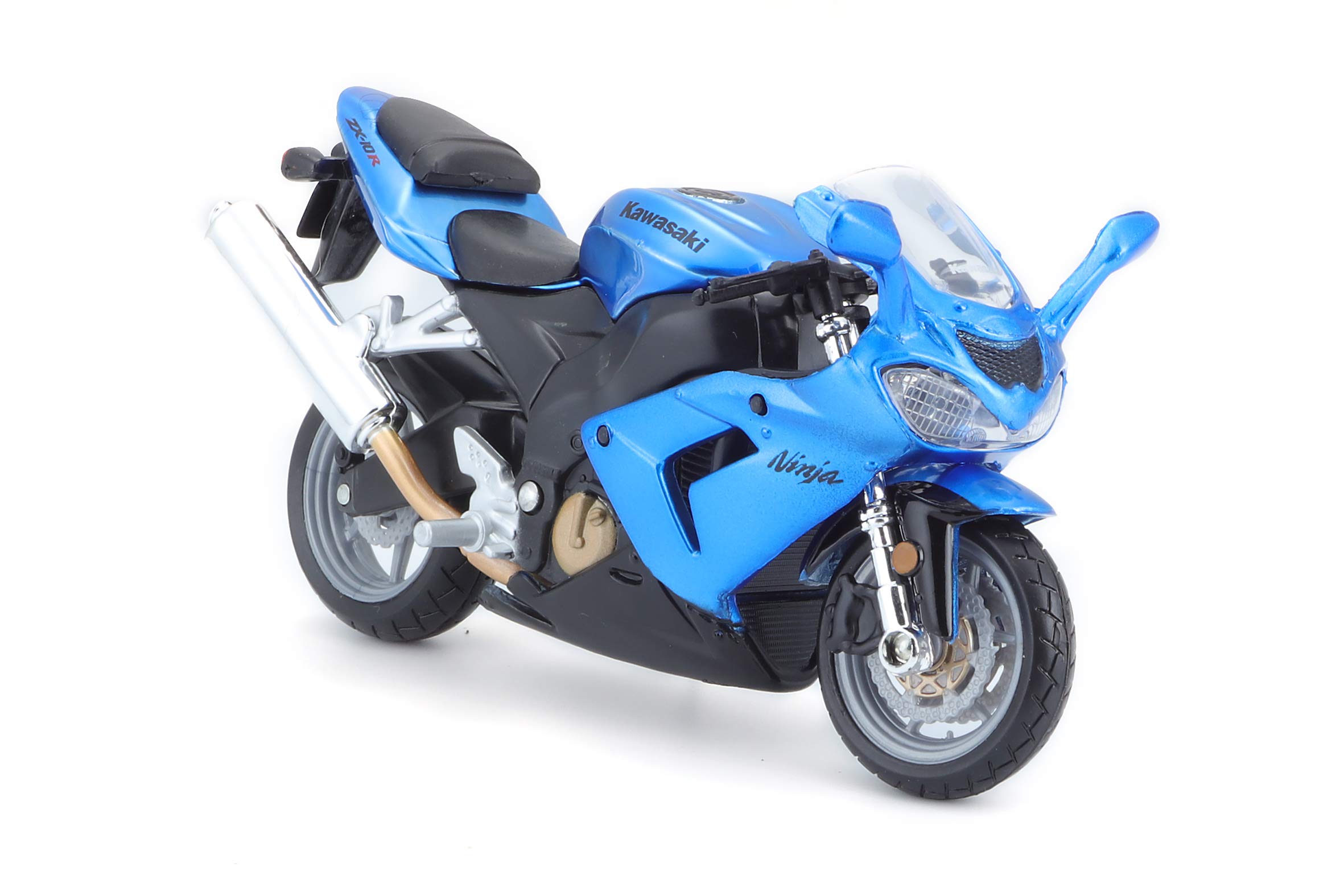 Bburago Die-Cast 1:18 Scale Kawasaki Ninja ZX-10R, (Met. Blue