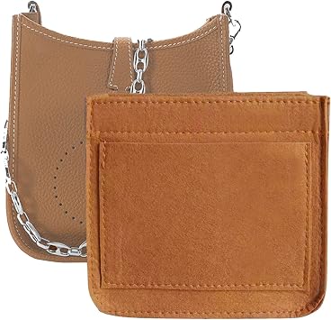Lckaey Felt Organizer-for Hermes Evelyne III tpm pm gm Bag Insert Mini 16 29 33 Bag Purse Organizer Y003 brown-S