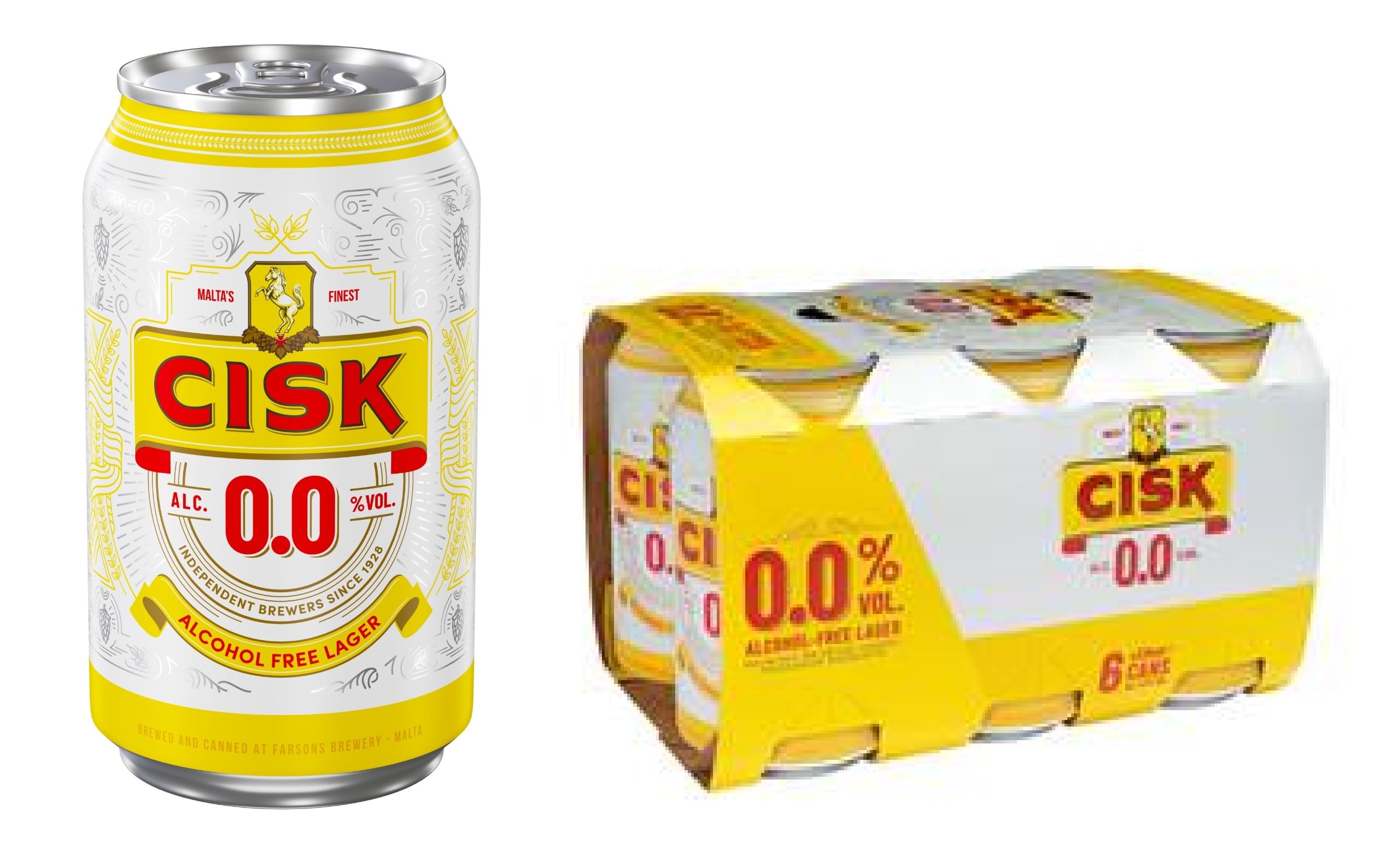 CISK Non Alcoholic Beer | Alcohol Free Beer | Pack of 6 Alcohol Free Beer | 0% Alcohol Beer
