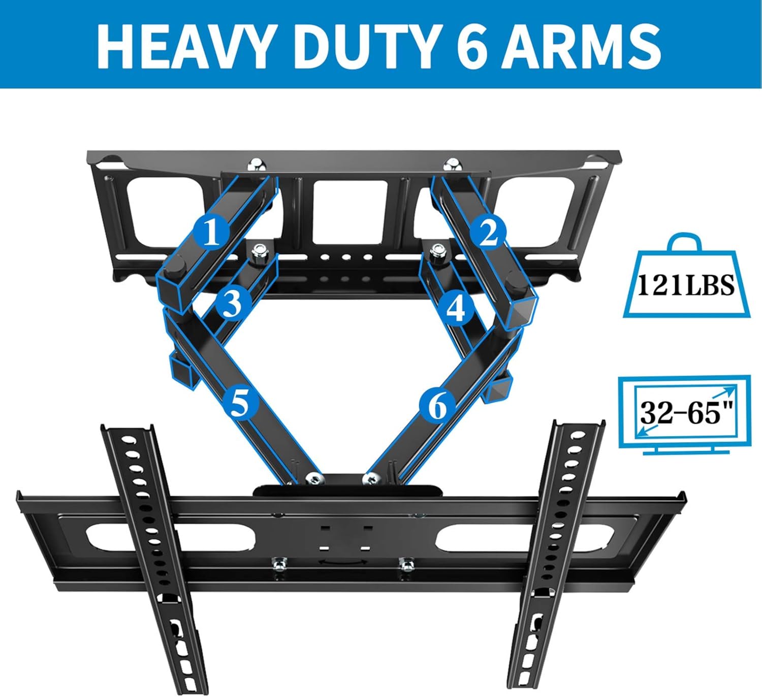 Super Sale 🛒 Full Motion TV Wall Mount with Height Setting FOZIMOA TV Mount for Most 32-70 inch LED LCD Plasma Flat Screen Articulating Swivel Tilt Extension TV Bracket up to 121lbs Loading Max VESA 400x400mm New Deal Full Motion TV Wall Mount with Height Setting FOZIMOA TV Mount for Most 32-70 inch LED LCD Plasma Flat Screen Articulating Swivel Tilt Extension TV Bracket up to 121lbs Loading Max VESA 400x400mm