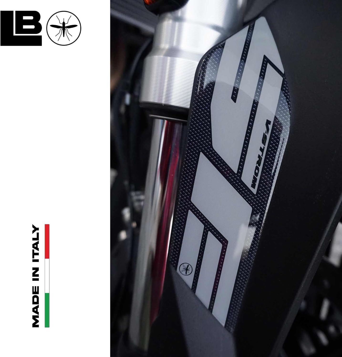 labelbike - 3D Gel Stickers Protections and Decorations for Motorcycle Fork Protections Compatible with Suzuki V-Strom 800SE