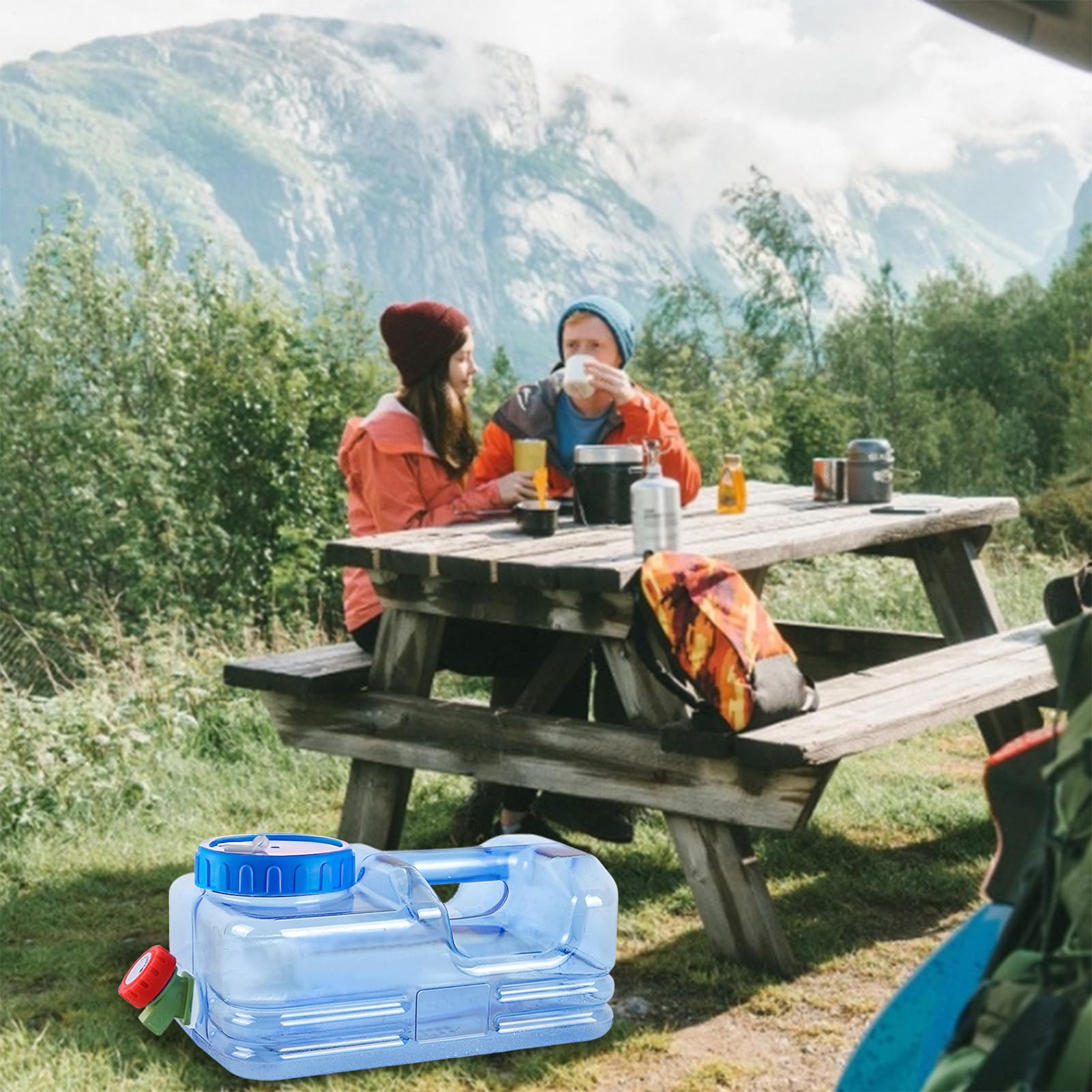 Generisch Tanica per Acqua con Rubinetto e Tappo a Vite, Contenitore per | Acqua Potabile, Grande Serbatoio 'Acqua con Rubinetto Serbatoio 'Acqua per Escursioni, Campeggio, Picnic, roulotte