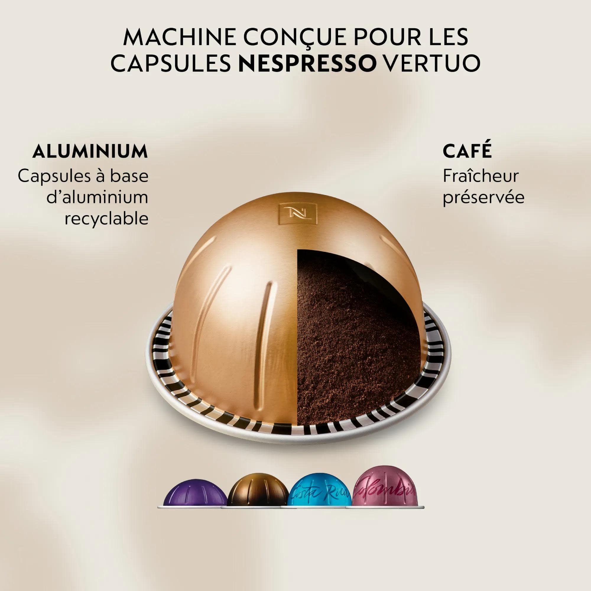 KRUPS Machine à capsules Nespresso VERTUO UP Noire YY5859FD