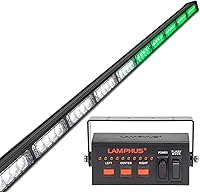 Vista 41 de LAMPHUS SolarBlast SBLS104 barra de luces LED de alerta de emergencia e indicación de tránsito, 47 pulgadas, 40 W - ÁMBAR AZUL, Rojo