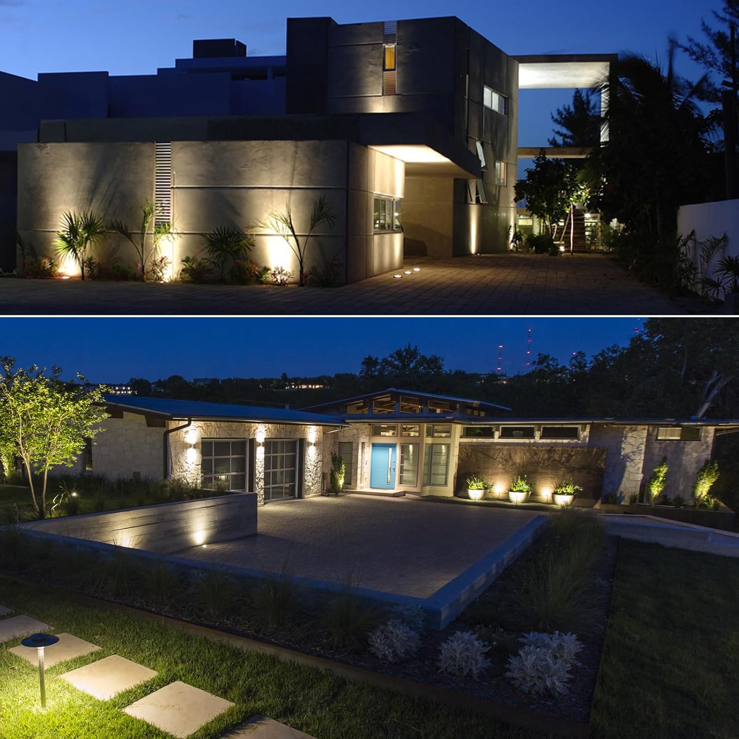 Low Voltage Landscape Light LED In-Ground Lighting with Connectors Well Lights Bright White Waterproof IP67 6W 12V 24V Outdoor Pathway Lights for Yard,Lawn,Patio,Walkway(Cool White)