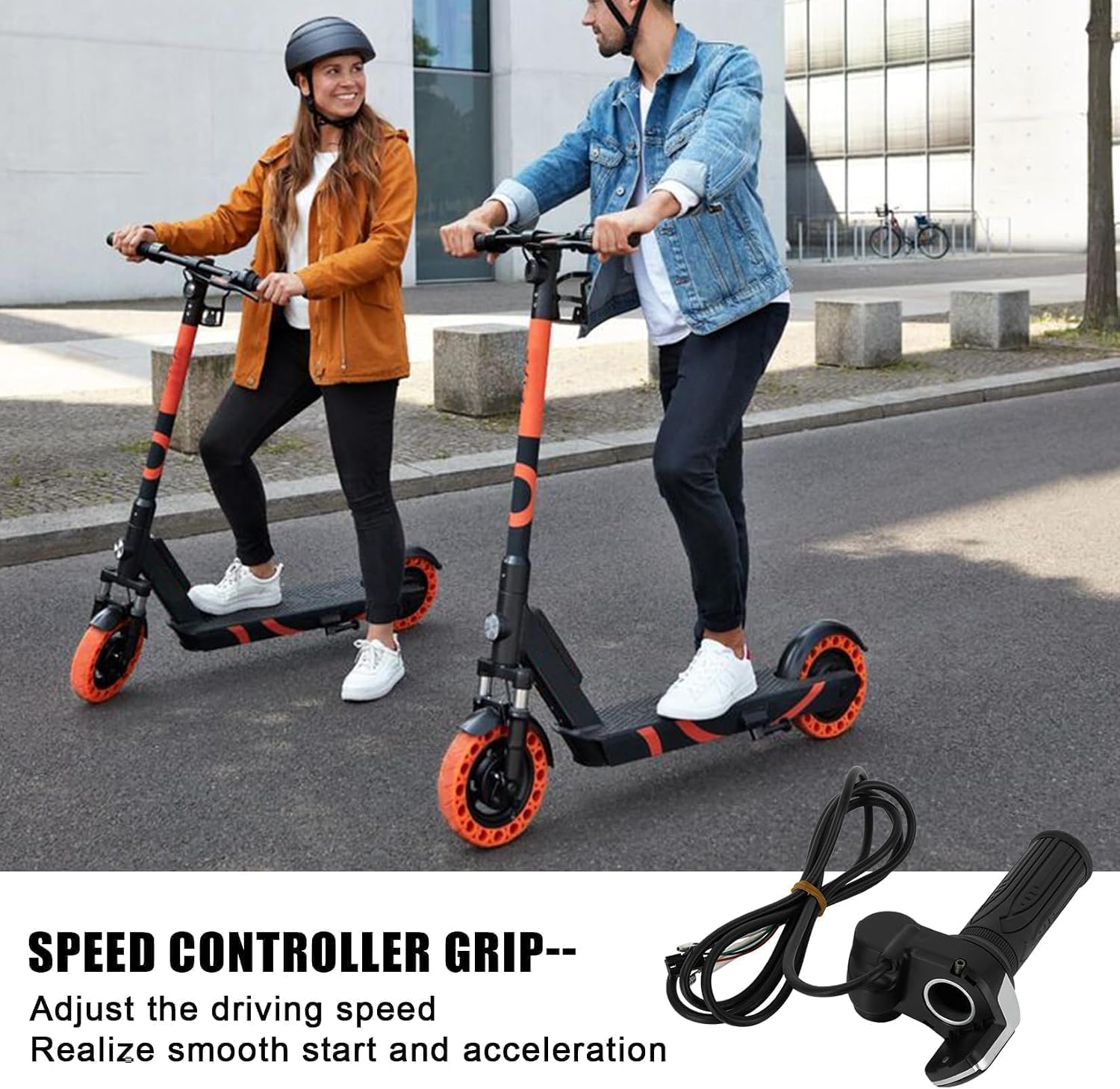 48V Half Twist Throttle - PSLER 22MM Half Twist Throttle 48V with LED Display & 2 Lock Keys, Ebike Motorcycle Scooter