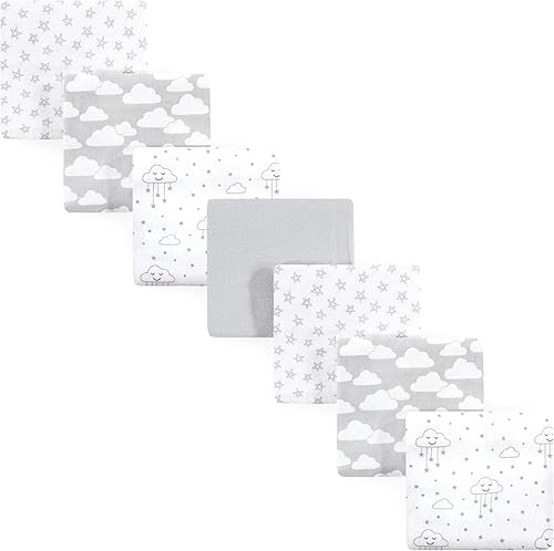 Miniatura 18 de Hudson Baby Paquete de 7 mantas receptoras unisex de franela de algodón para bebé, Dino Friends, talla única Abeja,Azul Verde Dino,Azul