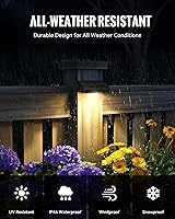 Vista 2 de Solar Fence Lights Outdoor, 3000/4500/6000K 3 Mode, Fence Lights Solar Powered for Outside Backyard, Railing, Step, Patio, Fence Post, Home