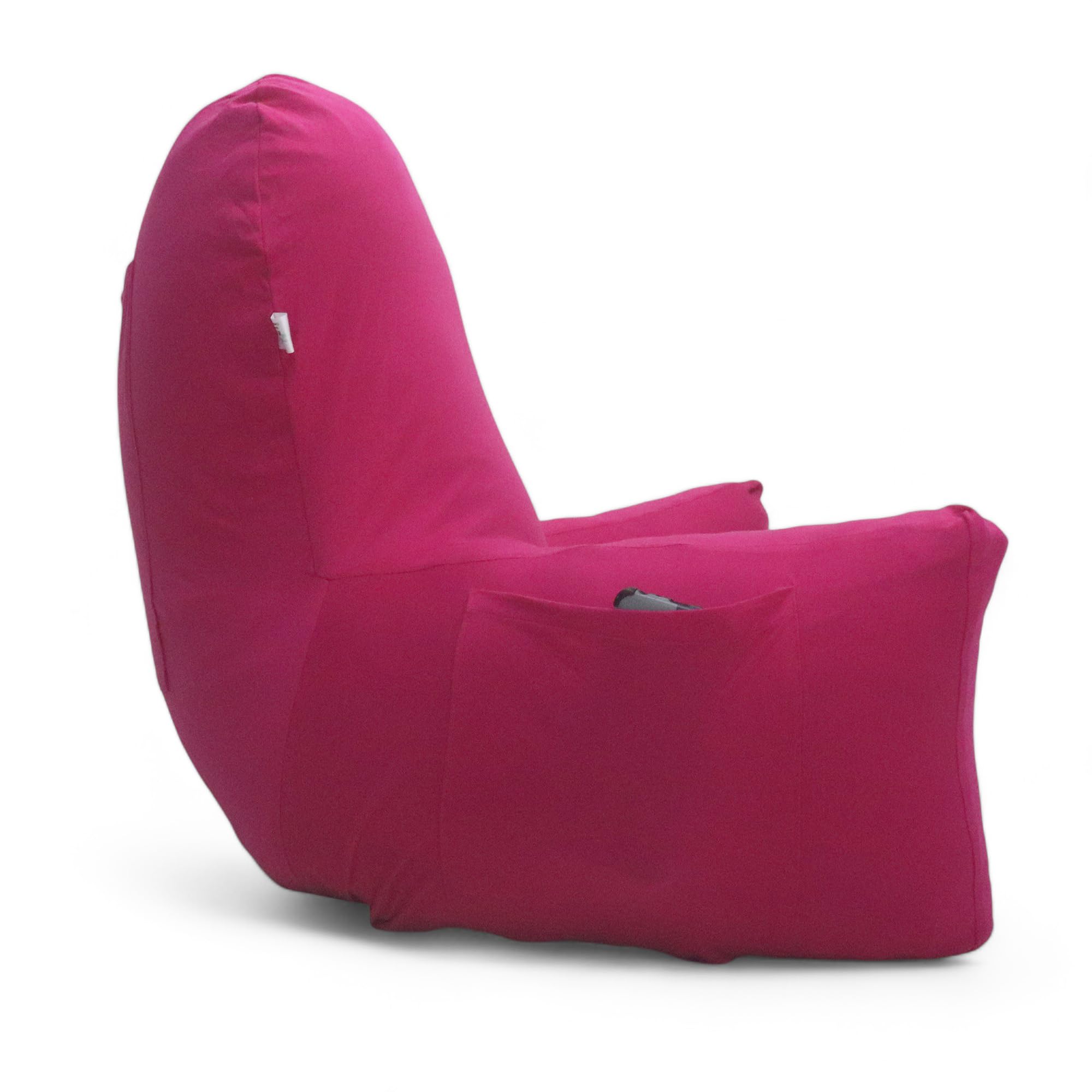 COOZLY BackRest Pillow | Reading Pillow | Bed Support Pillow with High Armrests |100% Cotton Jersey Removable Cover (Fuschia)