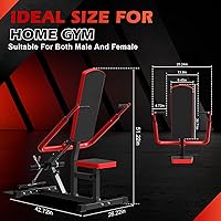 Vista 6 de Upgraded 15° Backrest Seated Dip Machine Tricep Bicep, Tricep Bicep Press Down Machine, Triceps Bicep curl Workouts with Cable Bar, Plate Loaded Dip