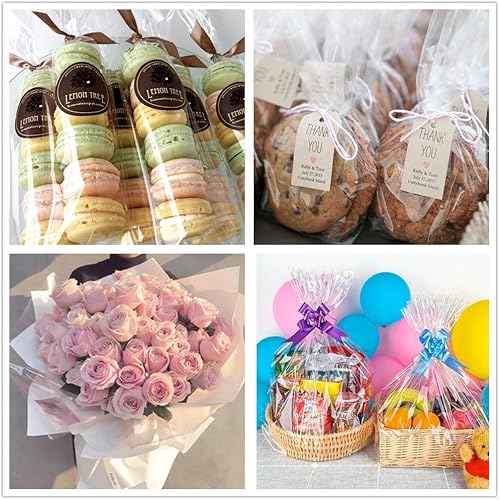 Miniatura 2 de iLovepaper Rollo de celofán transparente de 33 x 115 pies, papel de envoltura de celofán transparente de 3 mil de grosor, rollo de envoltura de