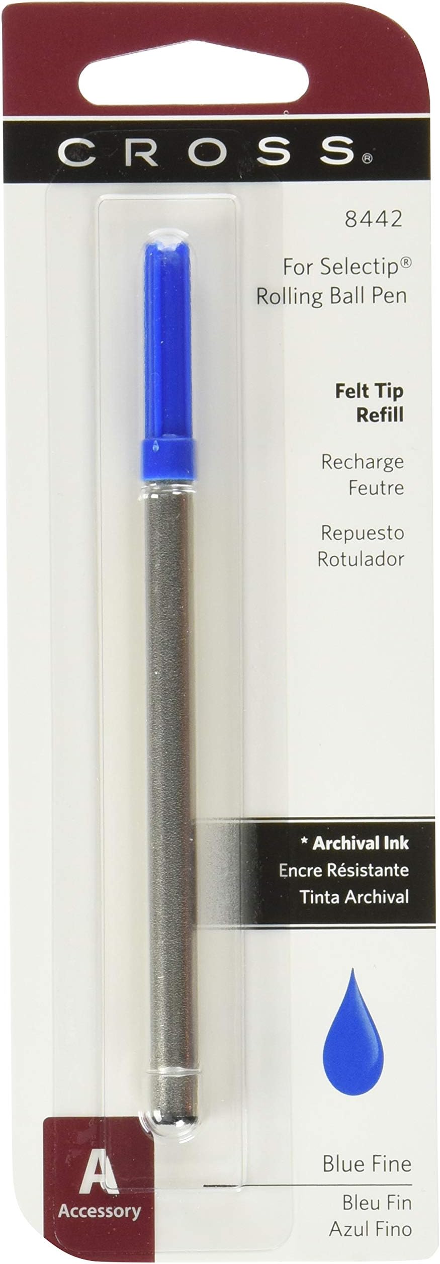 CROSS PorousPoint Fine Refill for Selectip Pens in Blue 8442 Original FeltTip Refill for