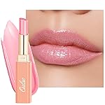 Oulac Pale Pink Lipstick Shine for Women, 2 in 1 Glossy Light Pink Tinted Lip Balm, Hydrating Lipstick for Dry Lips, Moisture Shine Sheer Juicy Finish Vegan 2.2g/0.07oz (20)