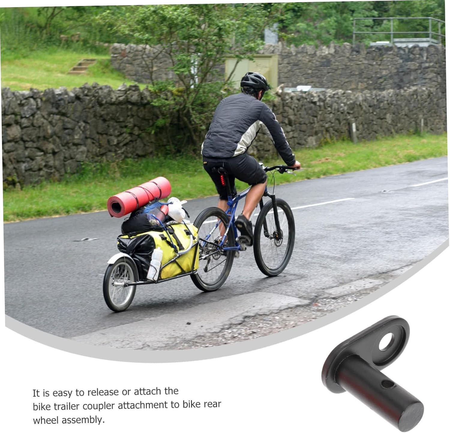 Abaodam Sundries Trailer Steel Hitch Coupler Attachment Angled Elbow for Bike Trailer Durable Design Quick