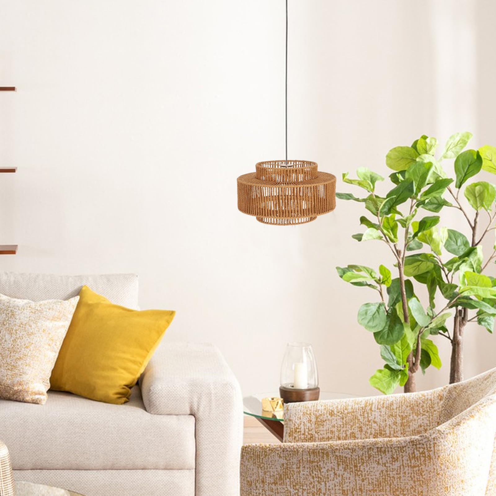 Gadpiparty Paralume Piccolo in Carta e Ferro Khaki Clip, Facile da Installare e Diffusore di Luce per Caffè e Stili Decorativi Minimalisti e Boho