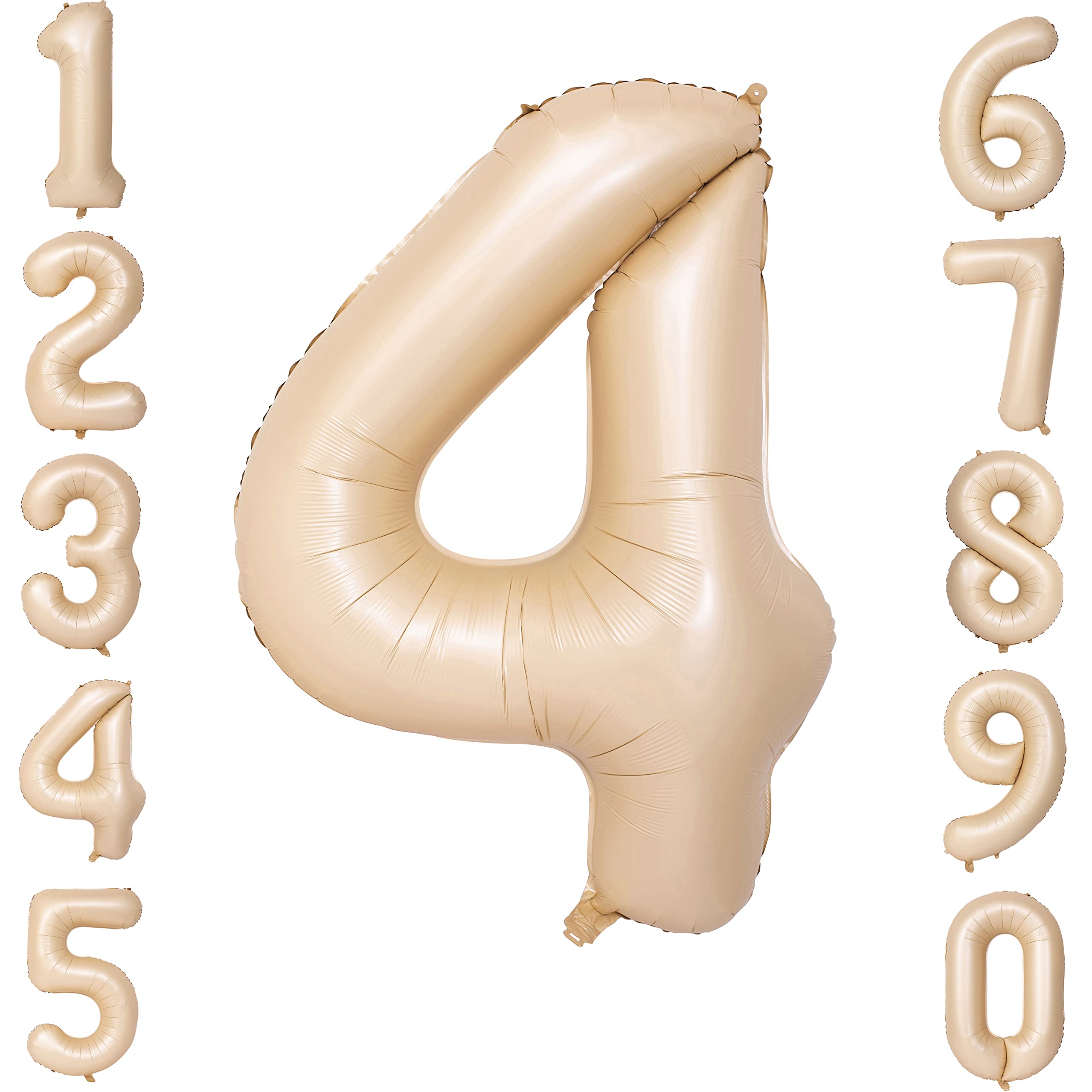 Red 0 balloon 40 Inch Giant Helium Foil Number 0 to 9 Red Balloon Birthday Wedding Party Digital Decorations (Number 0) — view 568