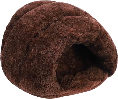 Vista 25 de Tienda de campaña para perros pequeños, cama de casa cueva cálida para interiores, agujero para nido, portátil, suave, para invierno, lavable, Gris