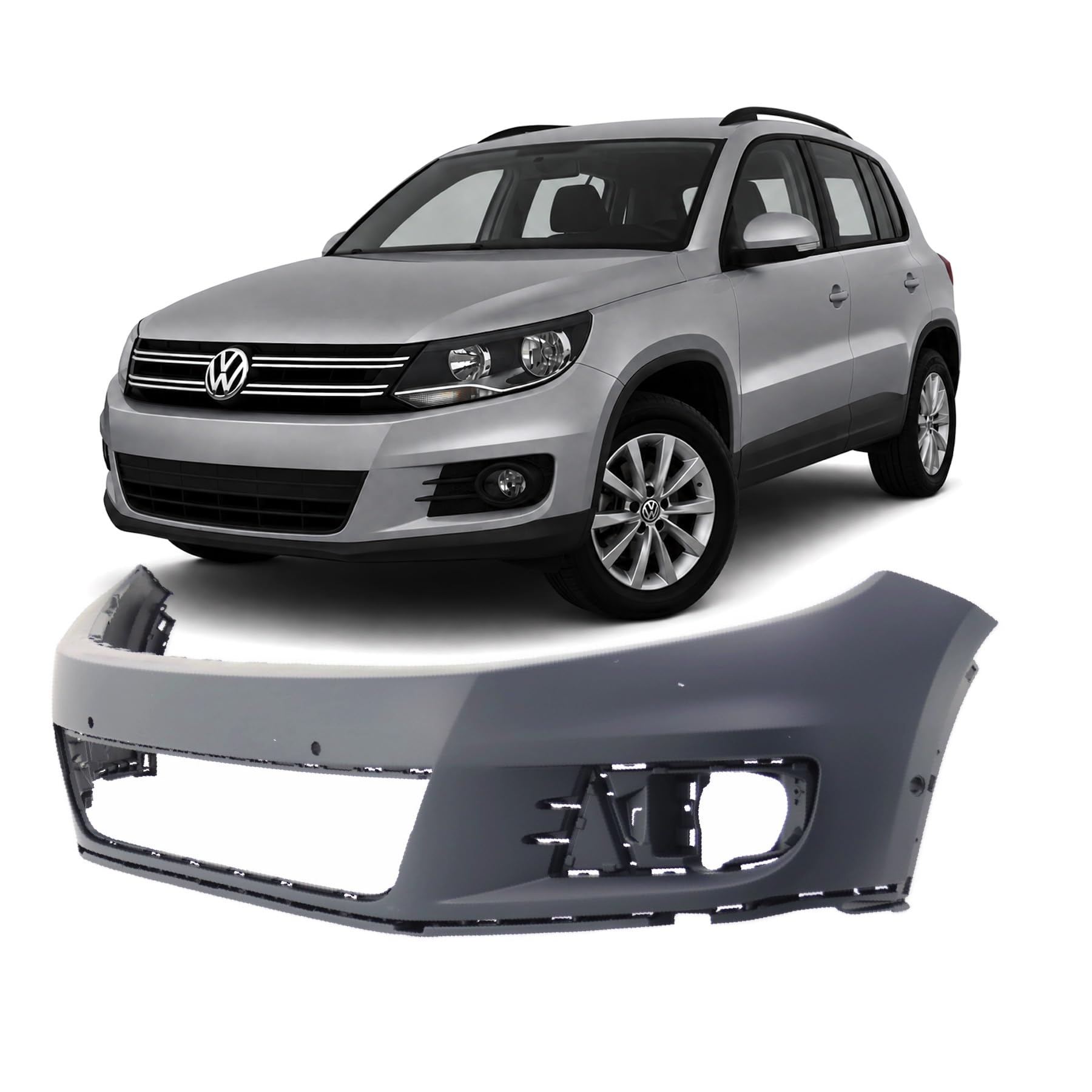 FitParts Compatible with Volkswagen Tiguan 2012–2016 Front Bumper Cover