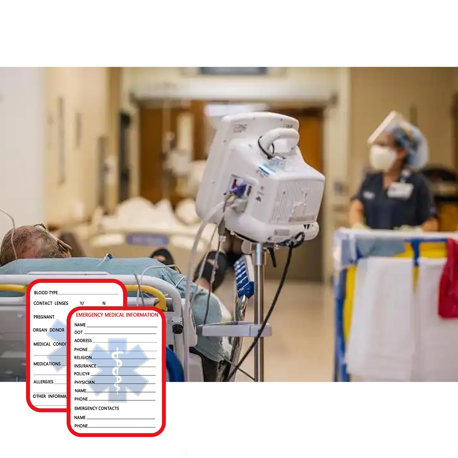 Remarkabel 3x4 Inch Emergency Medical Information Card (40 Pcs), white, 3x4 inches - Image 4