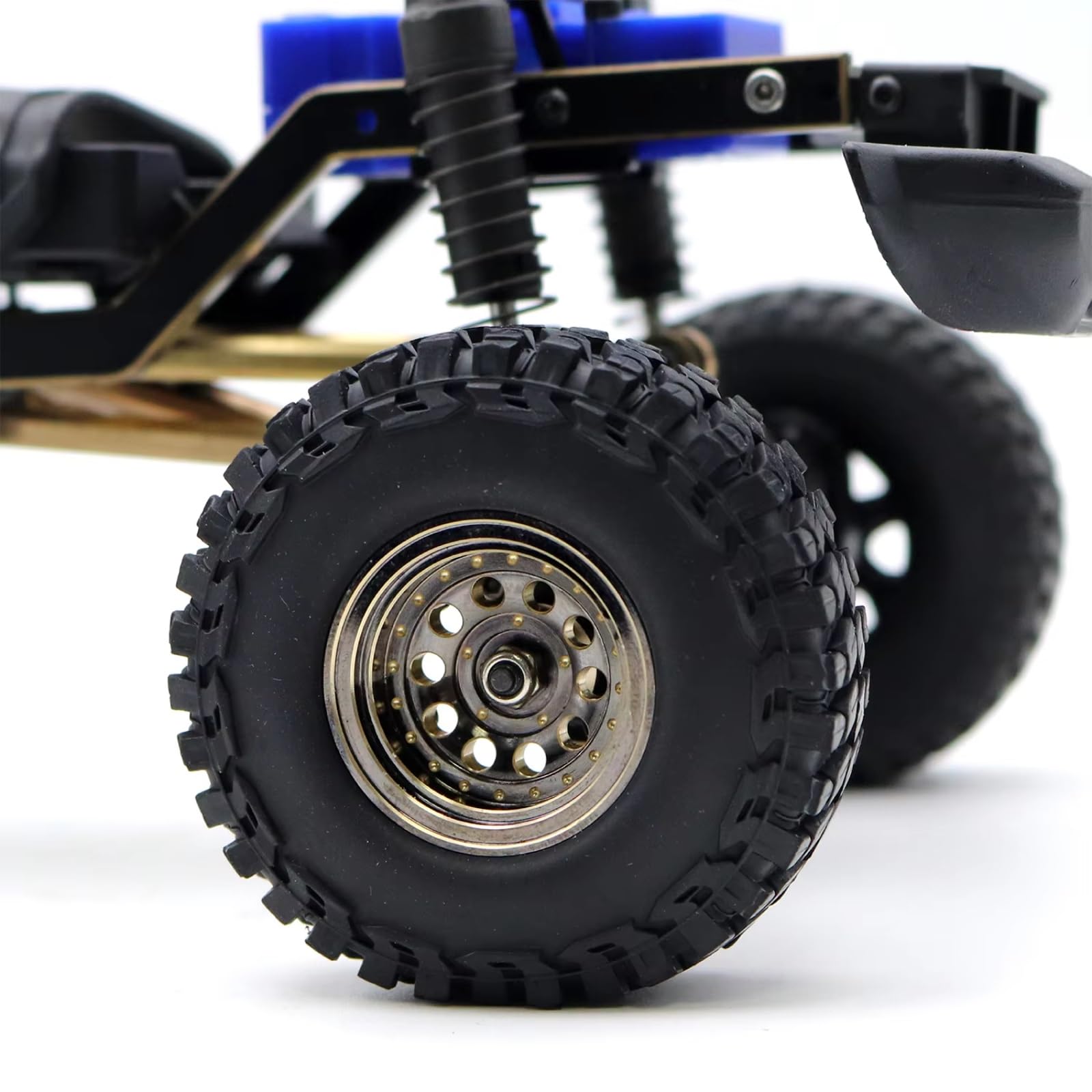 Per Axial Per SCX24 AX24 Per TRX4M Per FCX24 1/24 1/18 39g -2.65mm Cerchioni Beadlock In Ottone Rivestito Nero Da 1.0" Ricambi Auto RC Crawler Accessori Giocattoli Rc