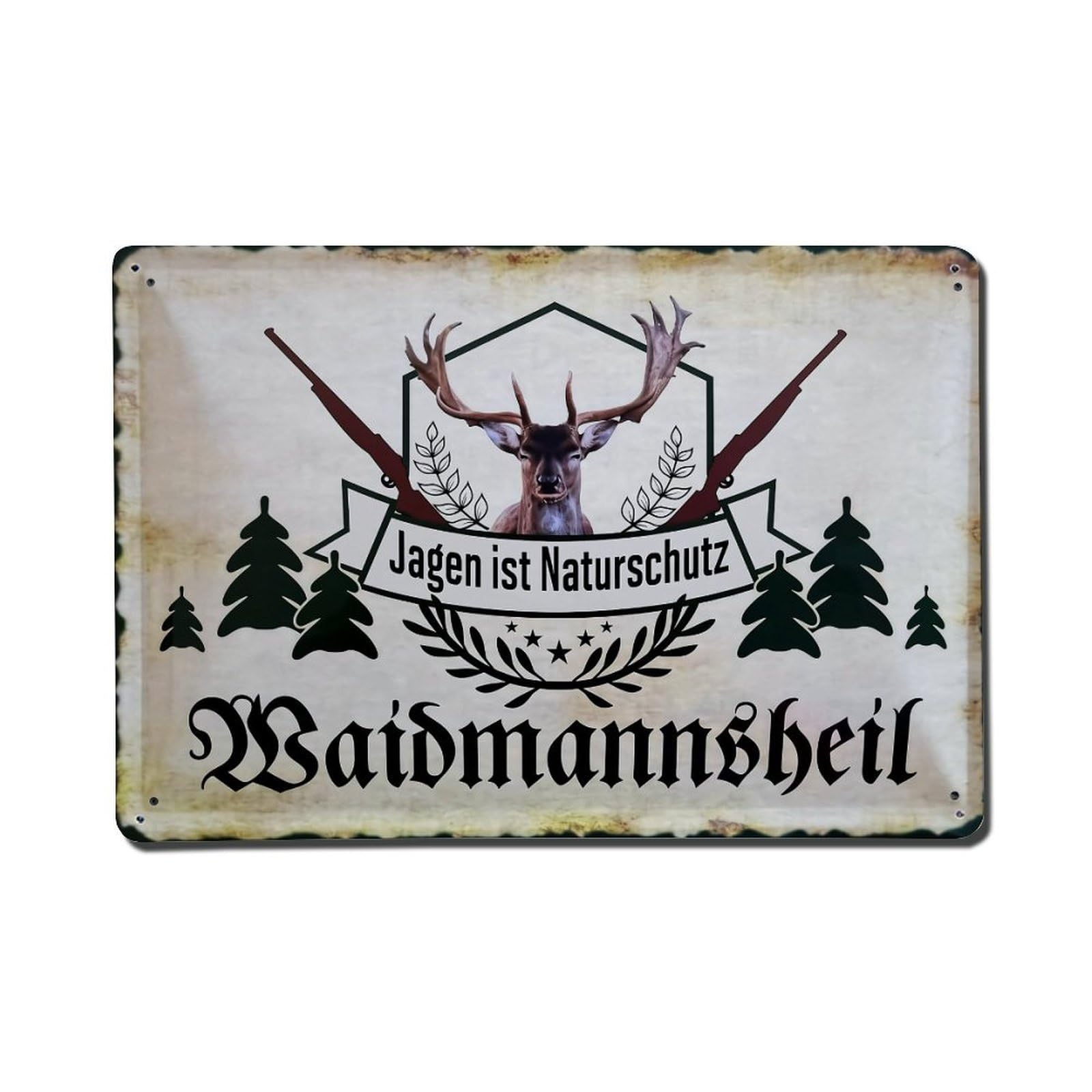 Deer Hunting Nature Protection Sign Metal Tin Sign Plaque