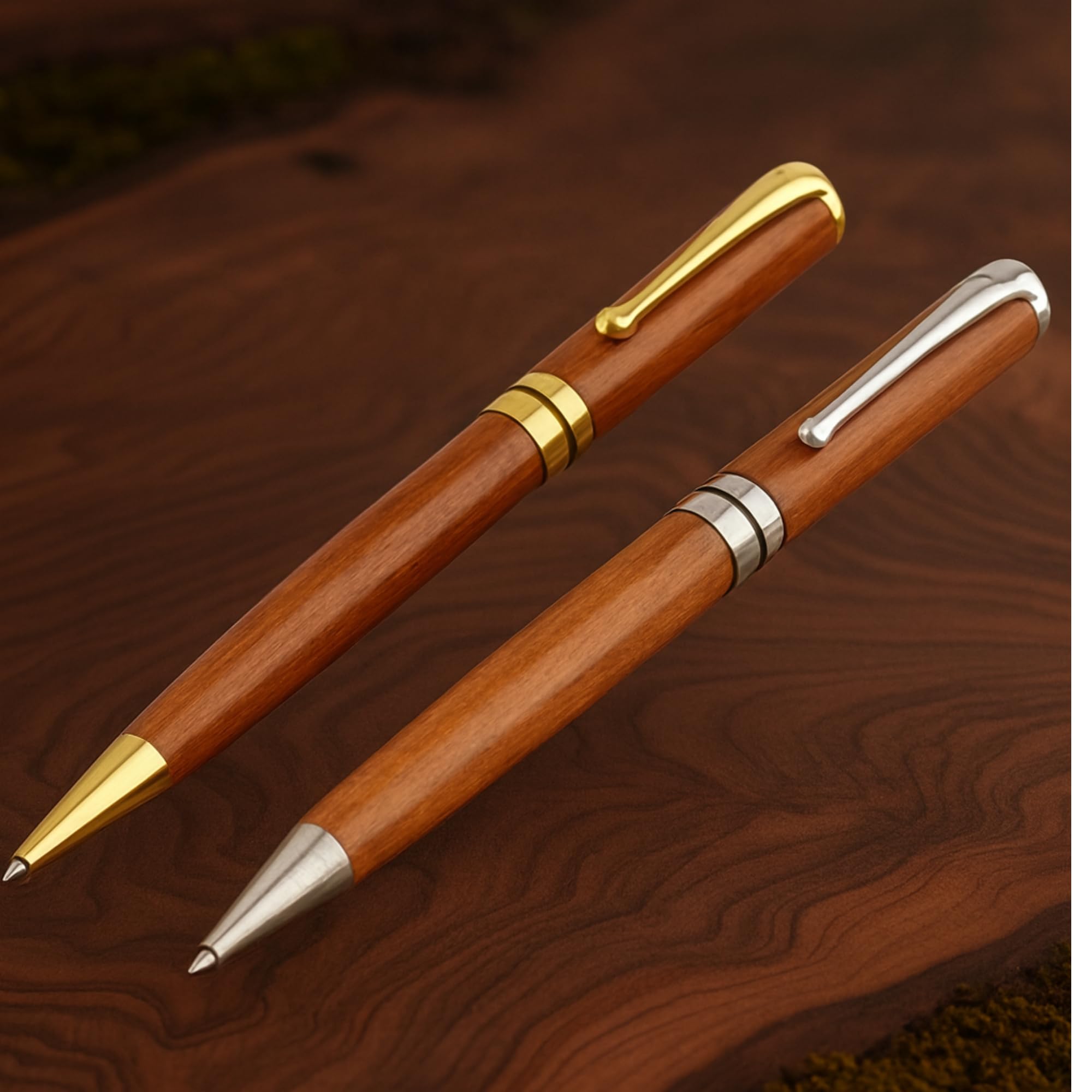 Stylo en bois luxe personnalisé coffret cadeau gravé original
