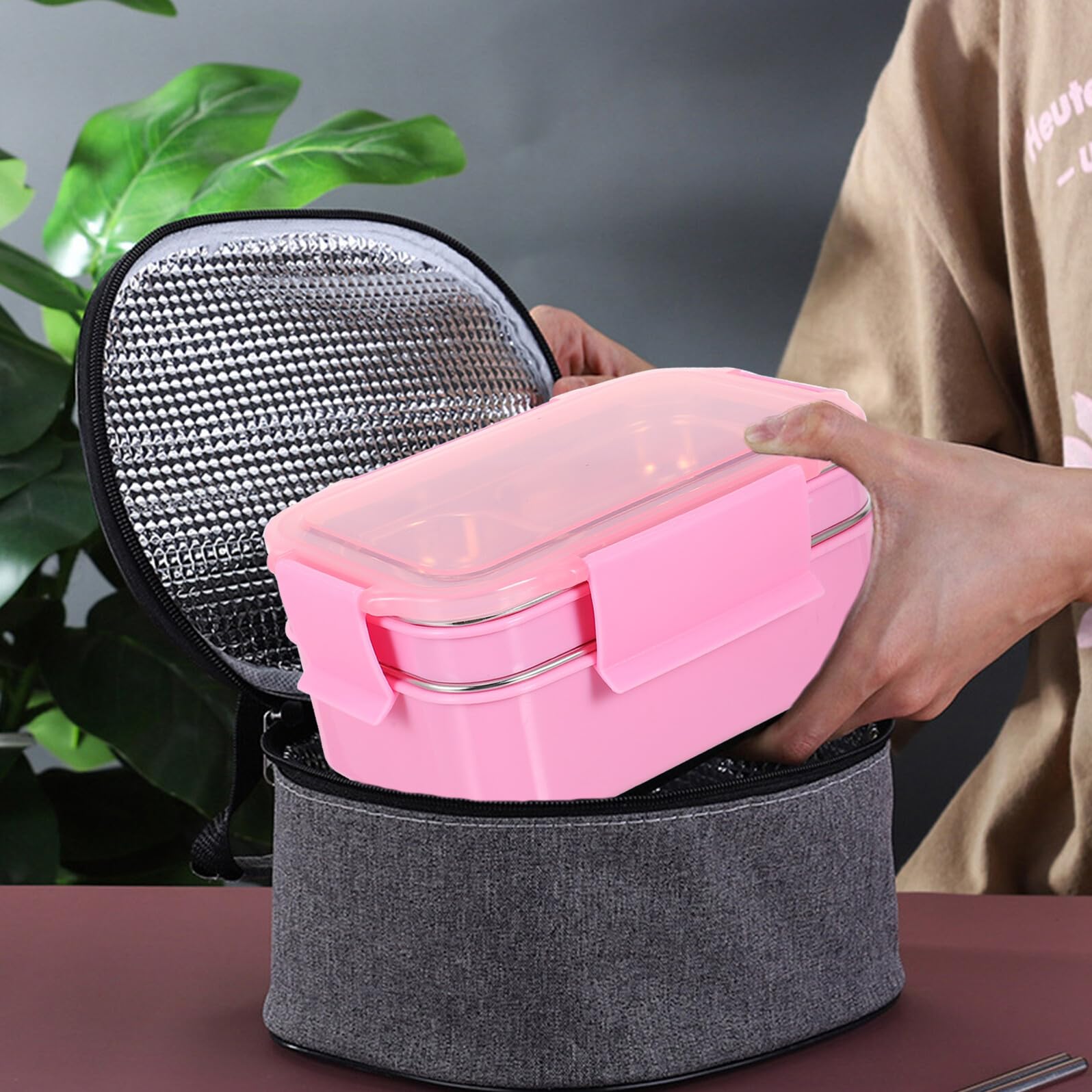 DOITOOL Scatola Bento Isolata Scomparti Contenitore per Alimenti per Pranzo Pratica Scatola Bento Divisa per Studenti Impiegati Famiglia