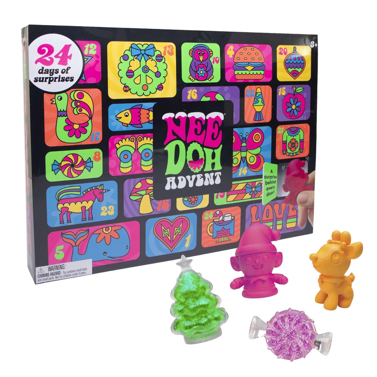 Schylling NeeDoh Squishmas Advent Calendar - 24 Mini Squeeze