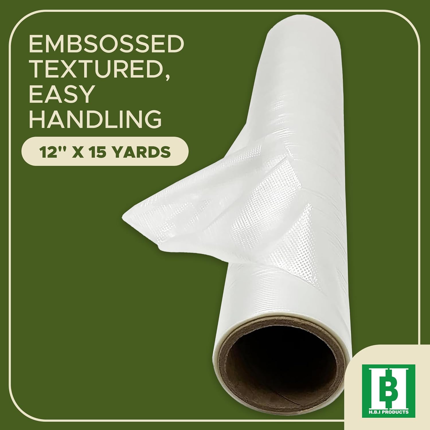 H.B.I. Products Wash Away Water Soluble Embroidery Stabilizer & Topping Roll 12" x 15 Yards, Clear Dissolving Film for High-Pile Fabrics, Machine & Hand Embroidery - Image 2