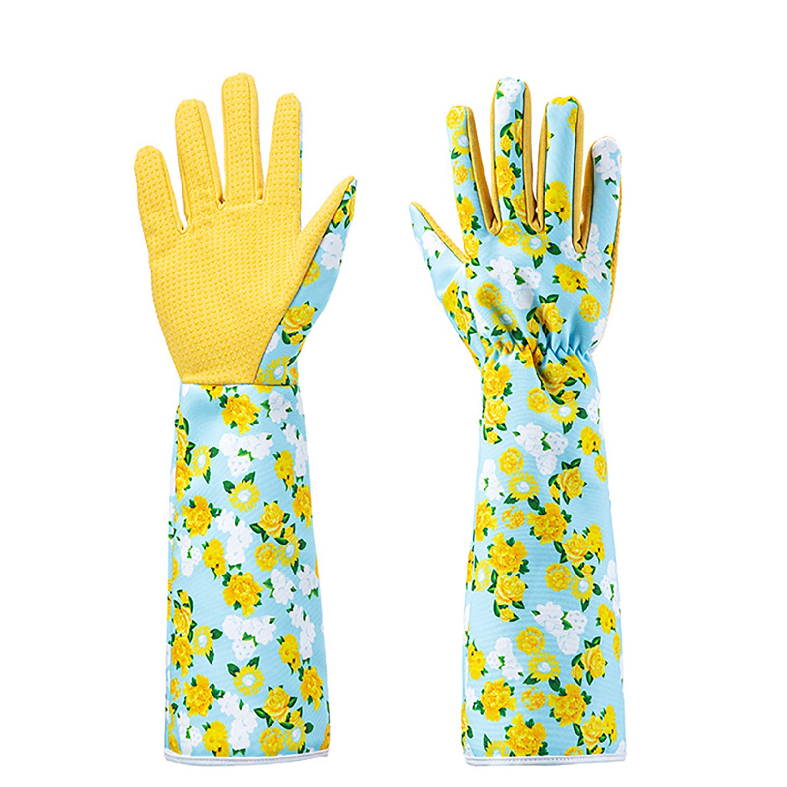 1 Paare Gartenarbeitshandschuhe Damen Lange Ärmel Stulpe Arbeitshandschuhe Multicoloured Drucken Gartenhandschuhe Rose Pruning Dornenfeste Stichfeste