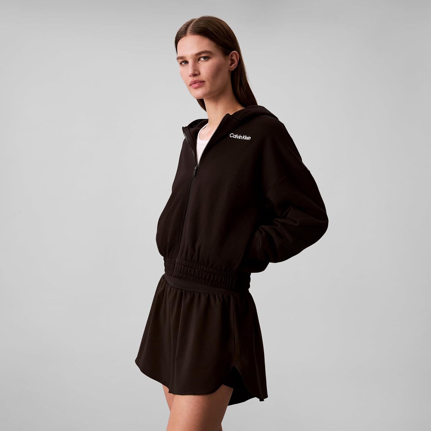 Calvin Klein Women's Performance Brushed French Terry Zip Hoodie