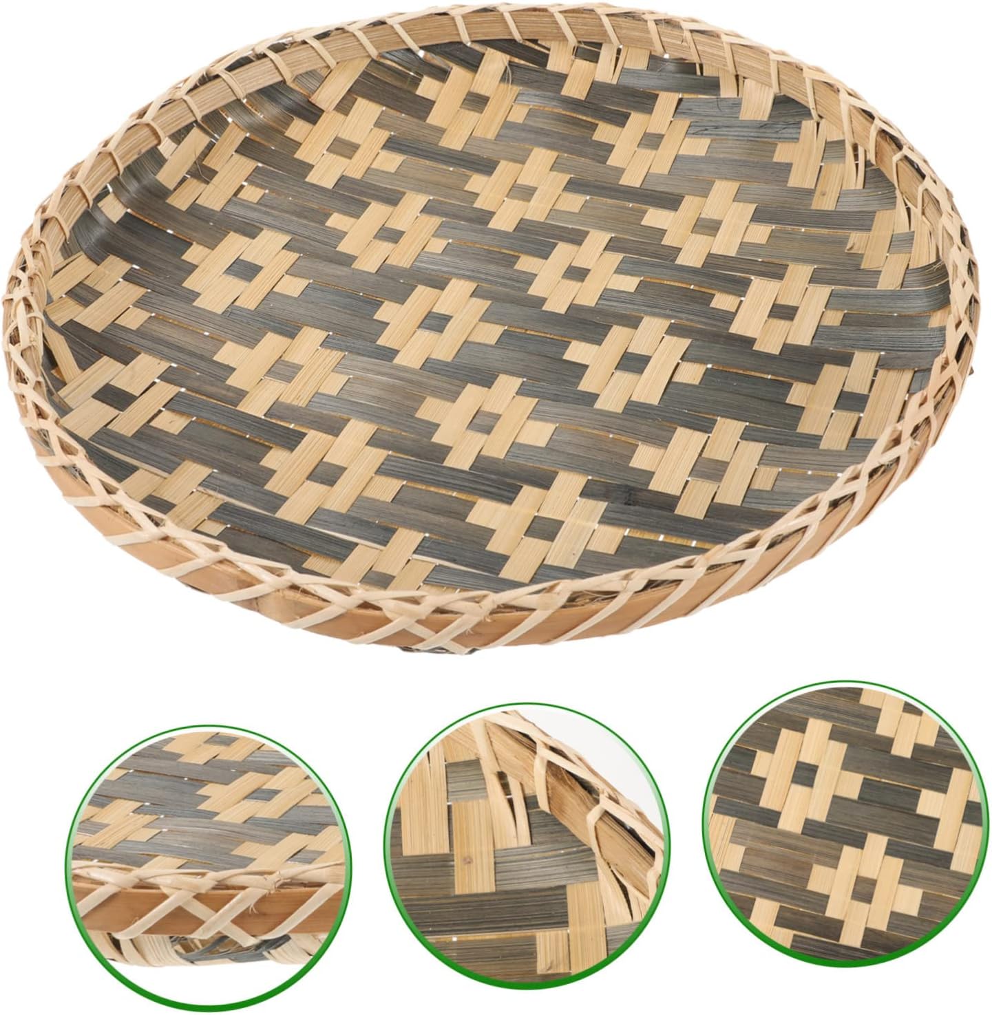 DOITOOL 3pcs Woven Wall Basket Decor Flower Design Versatile Hanging Storage for Kitchen Bathroom and Room Stylish and Practical Home Decoration