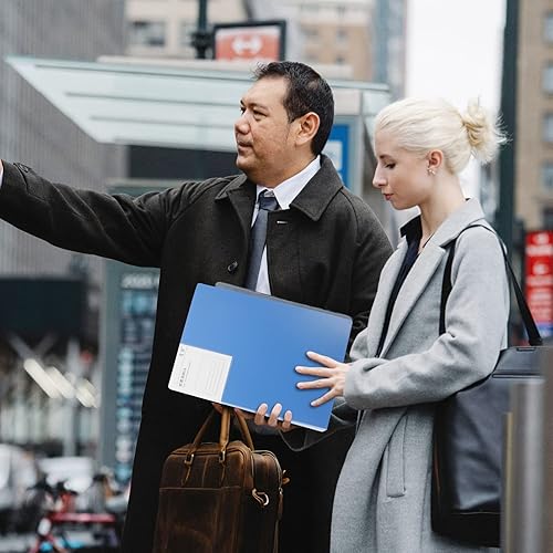 Miniatura 9 de STOBOK Carpeta con cremallera para libro de facturas, sobres de plástico transparentes, sobres de archivo transparentes expandibles, carpeta de