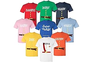 7 Dwarfs Cosplay Halloween Costume, Seven Dwarfs T Shirt For Kids Family...