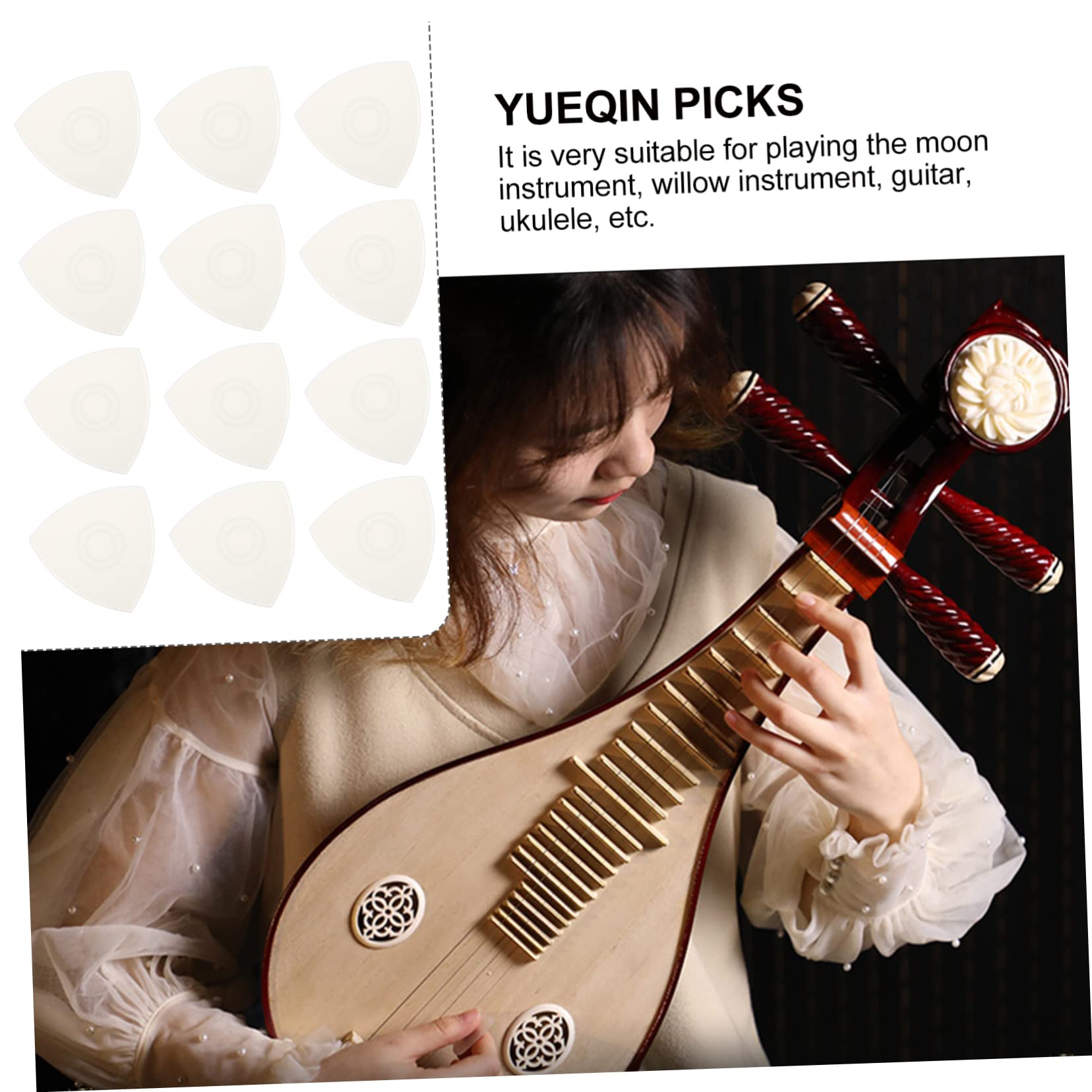 VICASKY 48stücke Rutschfeste Nylon-gitarren-picks Für Liuqin Und Ukulele Professionelle Plectrums Mit Klarem Sound Und Komfortablem Griff
