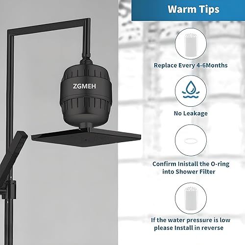 Miniatura 7 de Filtro de ducha de 20 etapas, 99% de eliminación, filtro de cabezal de ducha resistente de alto rendimiento para agua dura, cloro, sustancias de