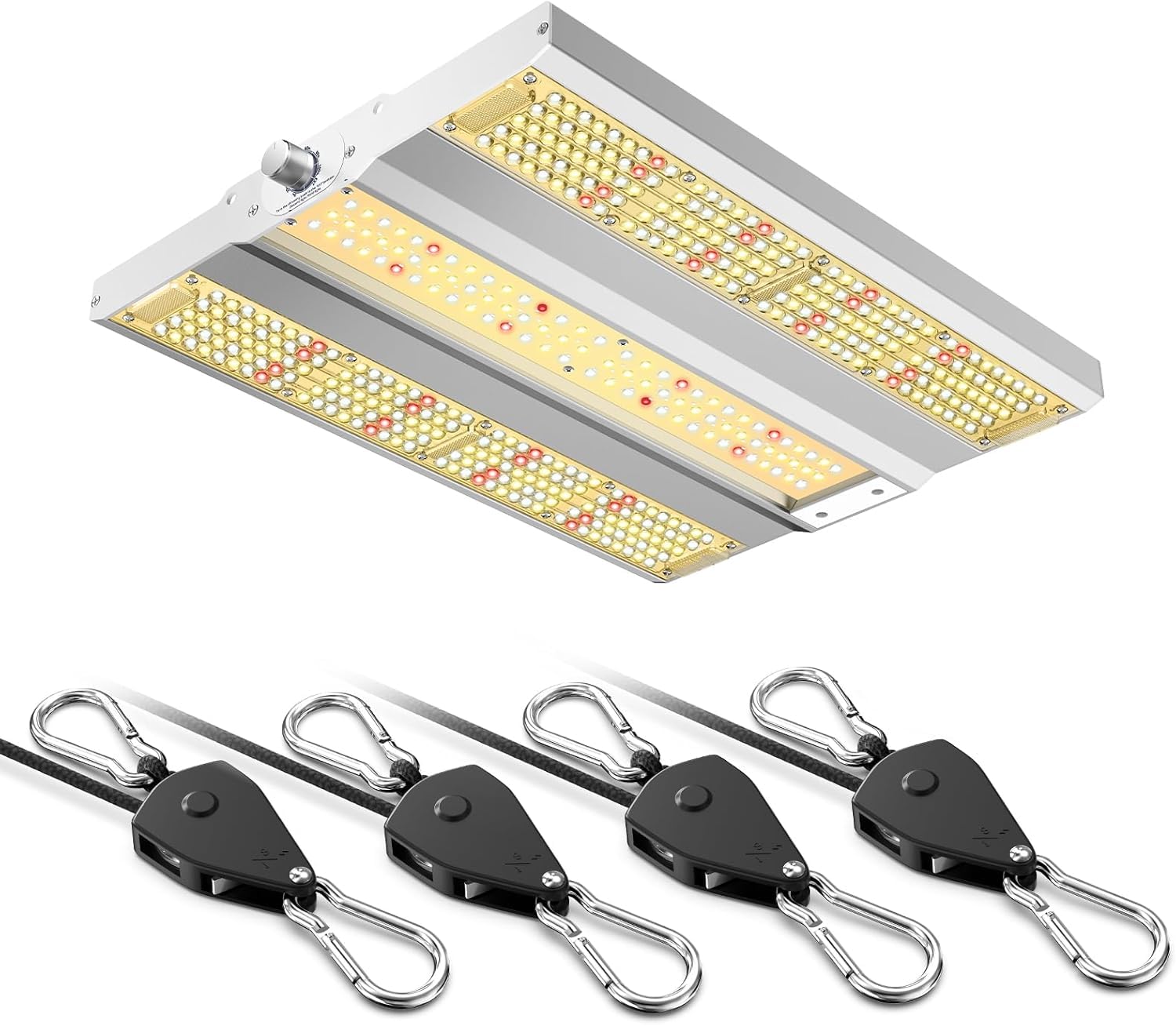 VIPARSPECTRA XS1500 Pro LED Grow Lampe und 4 Stück Verstellbar Seilspanner