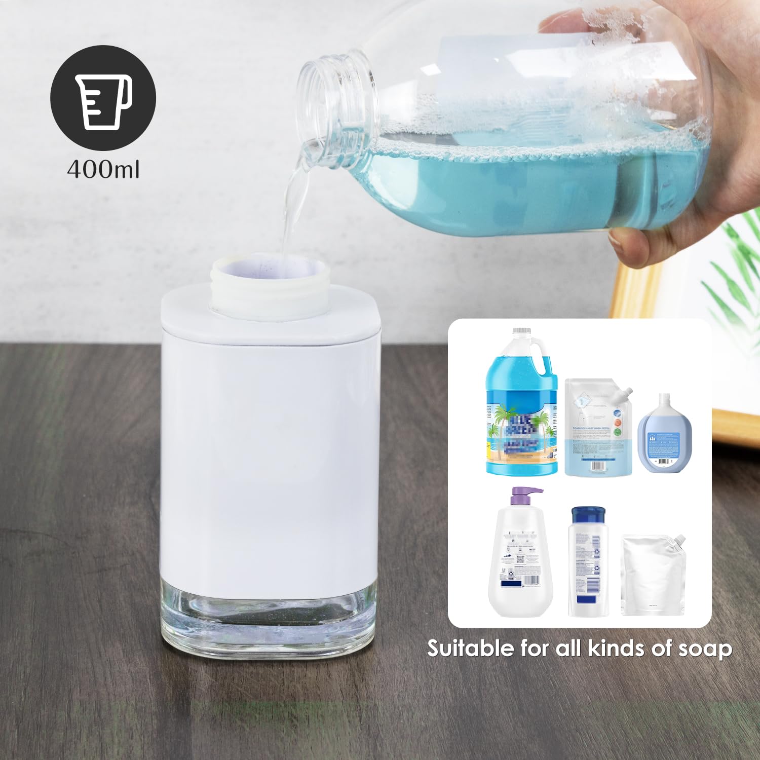 LAOPAO Automatische Zeepdispenser Roestvrij Staal, Elektrisch Schuimzeepdispenser, IPX5 Waterdicht, USB-C Opladen Zeepdispenser met Sensor, voor Keuken Badkamer (X8-EU LAOPAO Automatische Zeepdispenser Roestvrij Staal, Elektrisch Schuimzeepdispenser, IPX5 Waterdicht, USB-C Opladen Zeepdispenser met Sensor, voor Keuken Badkamer (X8-EU