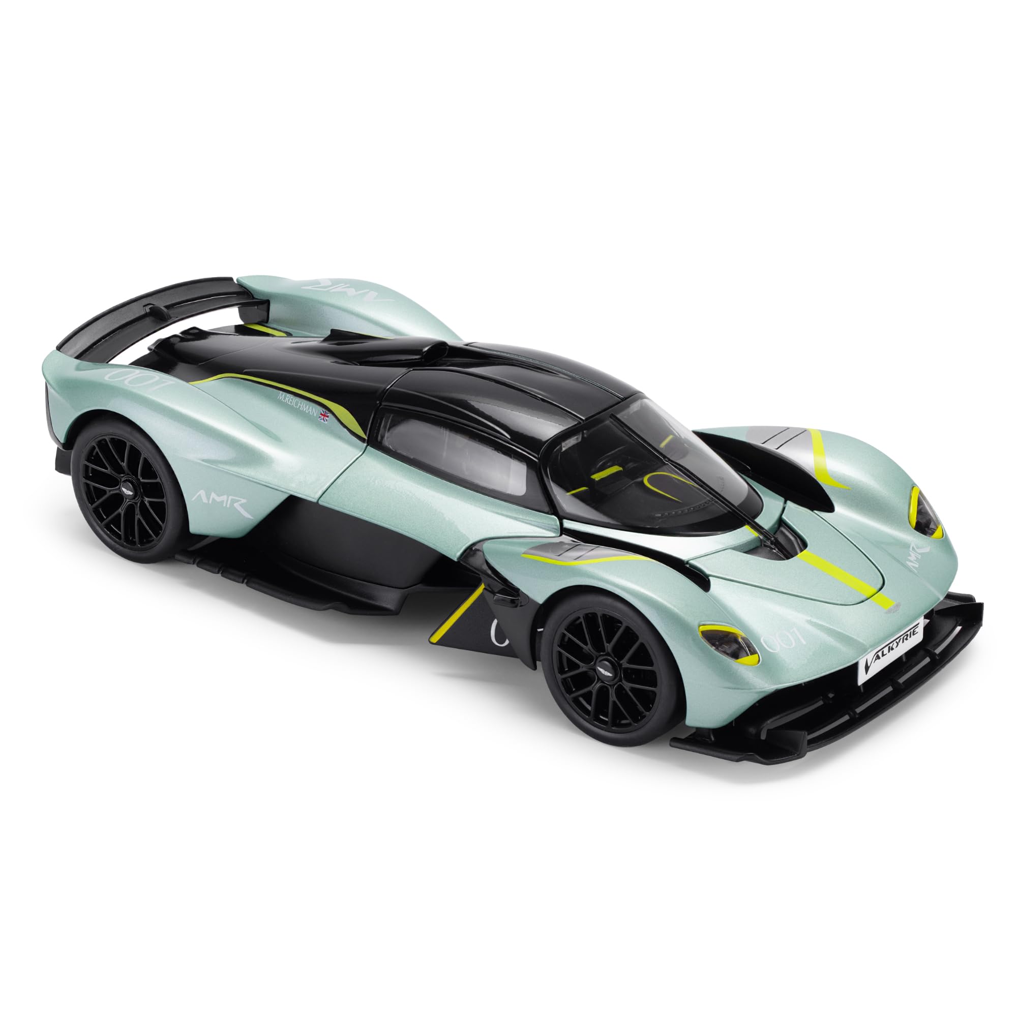 CMJ Modellino auto Aston Martin Valkyrie in scala 1:18 - Appletree Green | Modello da collezione dettagliato in pressofusione | Prodotto con licenza ufficiale