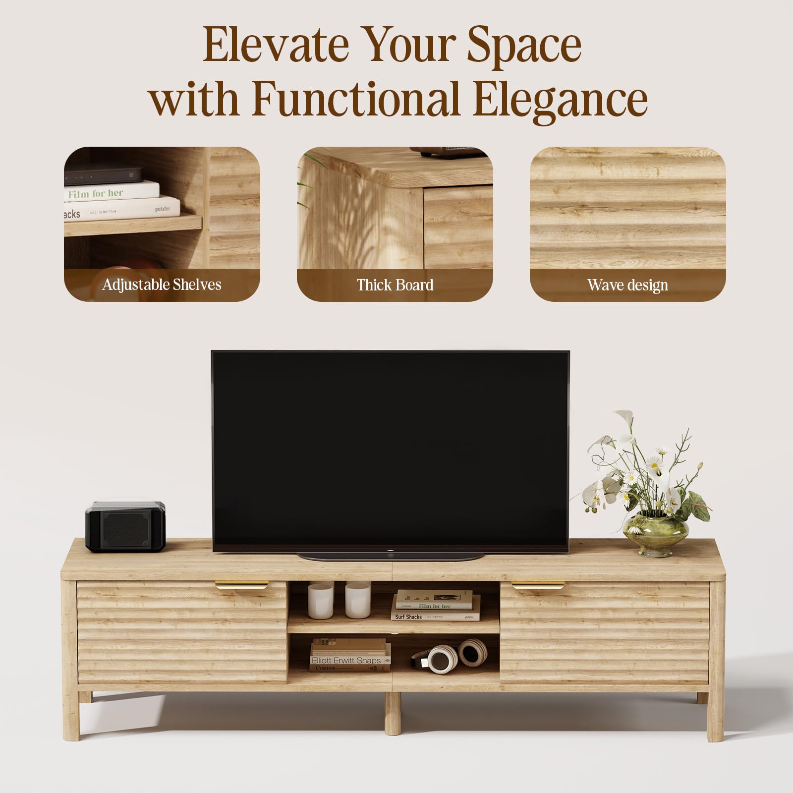 Amazon.com: IKALIFE TV Stand for Living Room - up to 65 Inch TVs 
